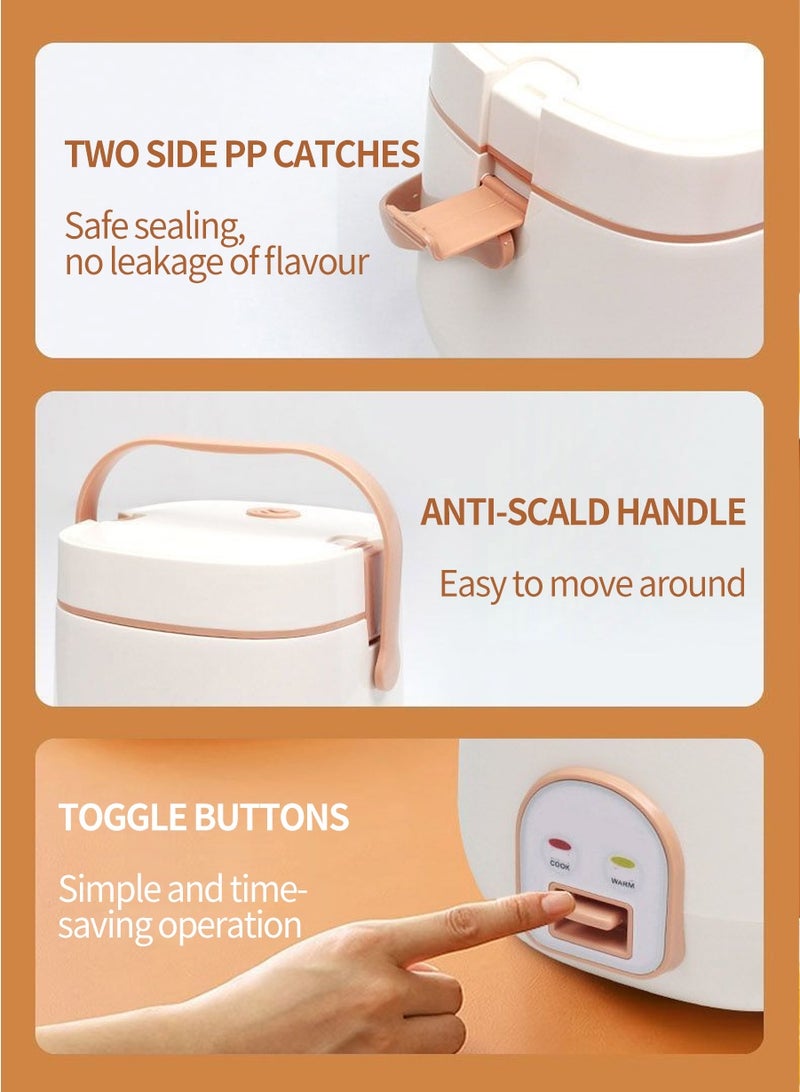 Beirui 1.2L liter mini multi-functional rice cooker, 200-watt small portable 1-person mechanical household rice cooker (suitable for 1 person. Please read carefully before purchase)  - Image 2