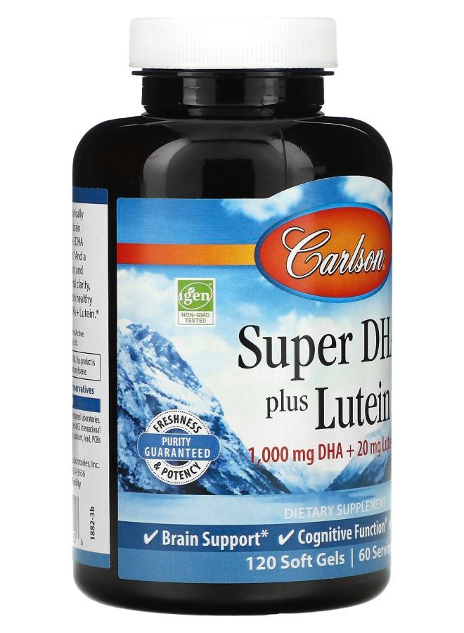 Carlson سوبر DHA بلس لوتين 120 كبسولة لينة - Image 2