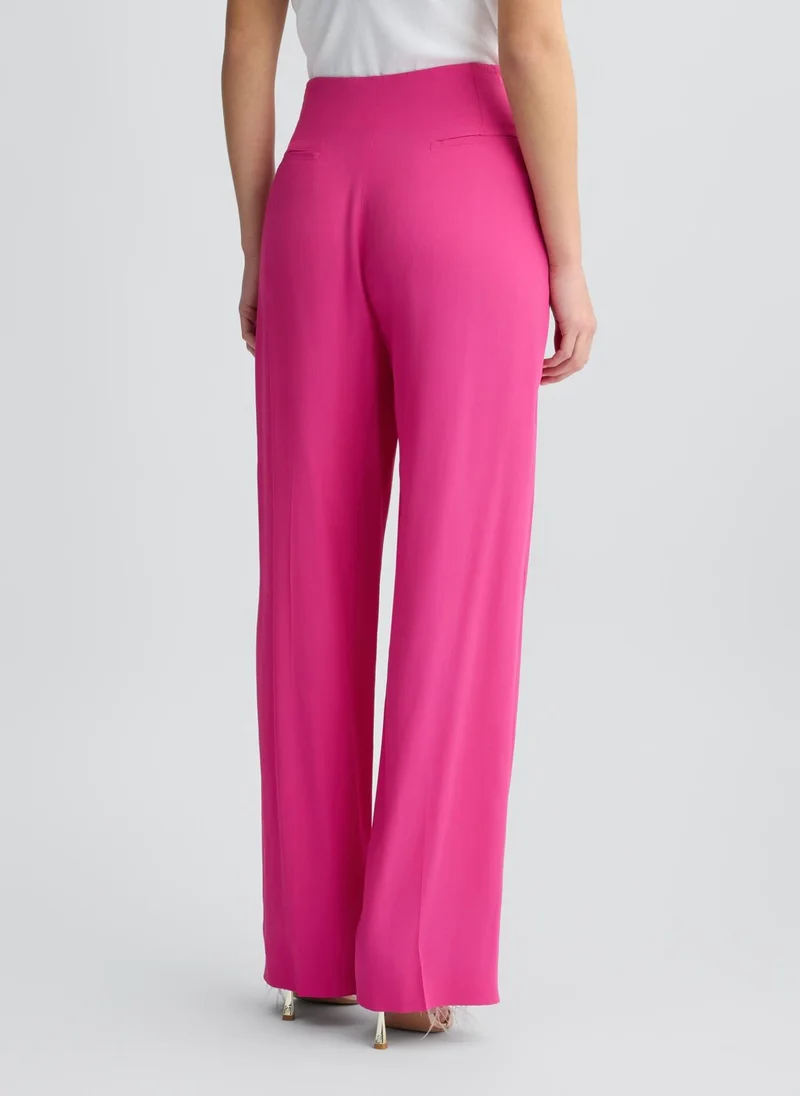 Liu Jo Fuchsia high-rise trousers