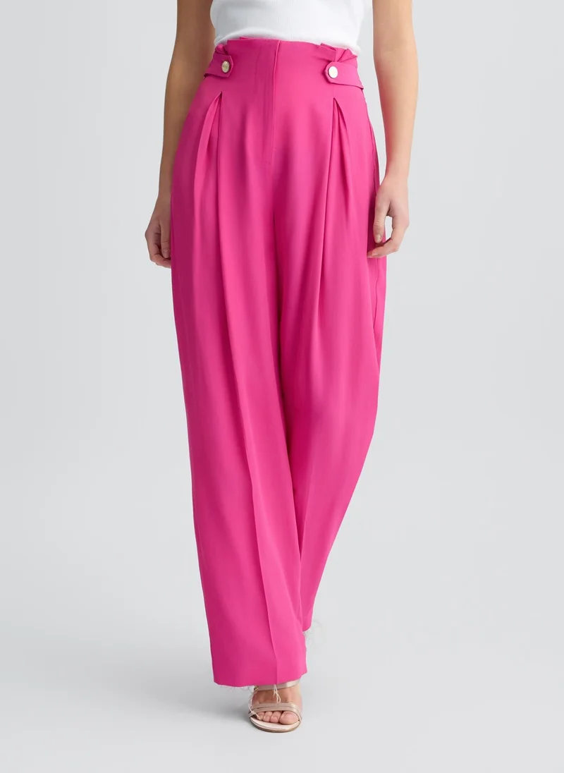 Liu Jo Fuchsia high-rise trousers
