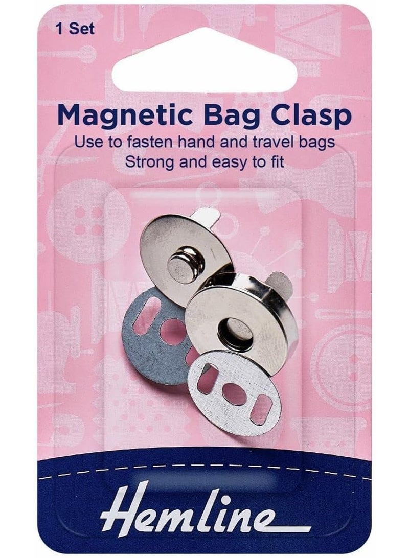Hemline Magnetic Bag Clasp | Magnetic Clip for Bags | 1 set - Article no. 479/BAG CLIP