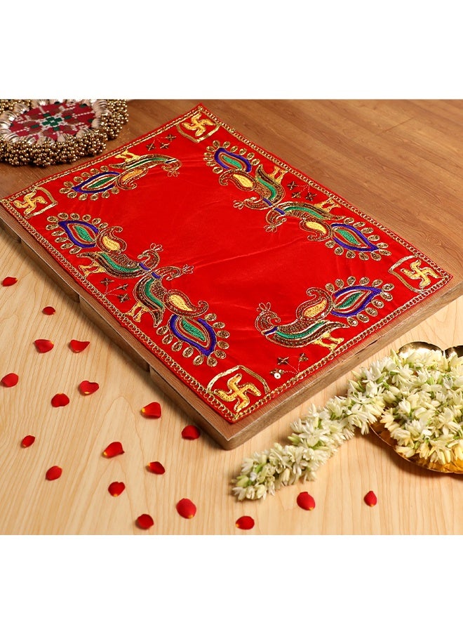 Madhoor وسادة بوجا متعددة الألوان 10 × 16 بوصة