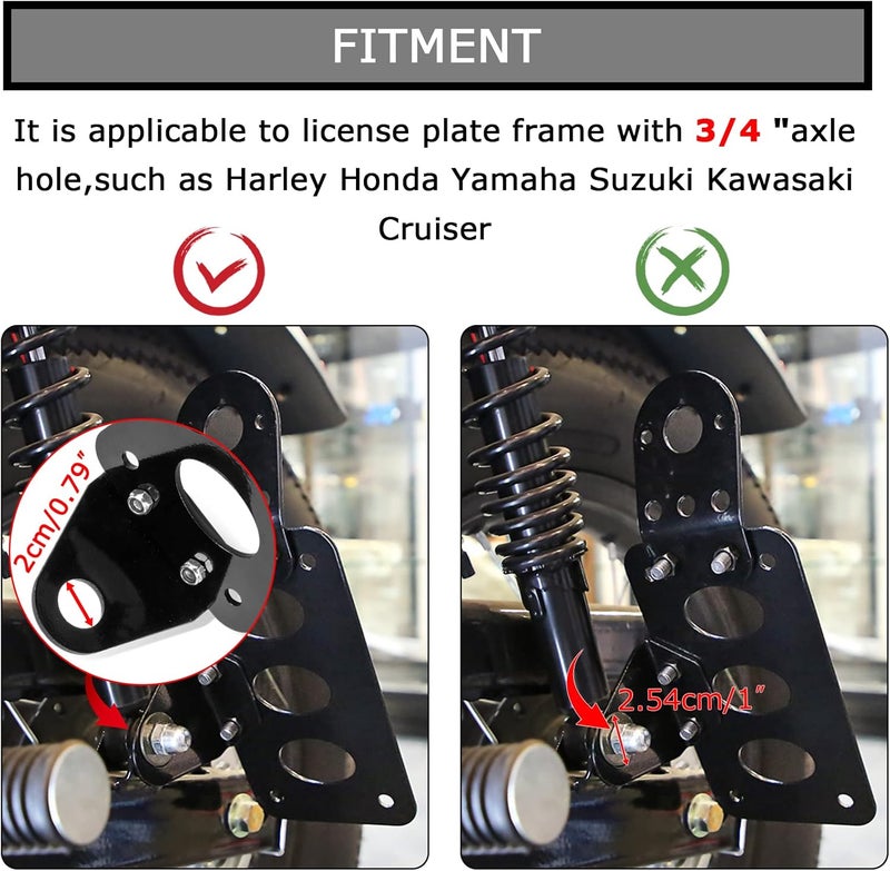 PSLER Side Mount Motorcycle License Plate Bracket - Image 2