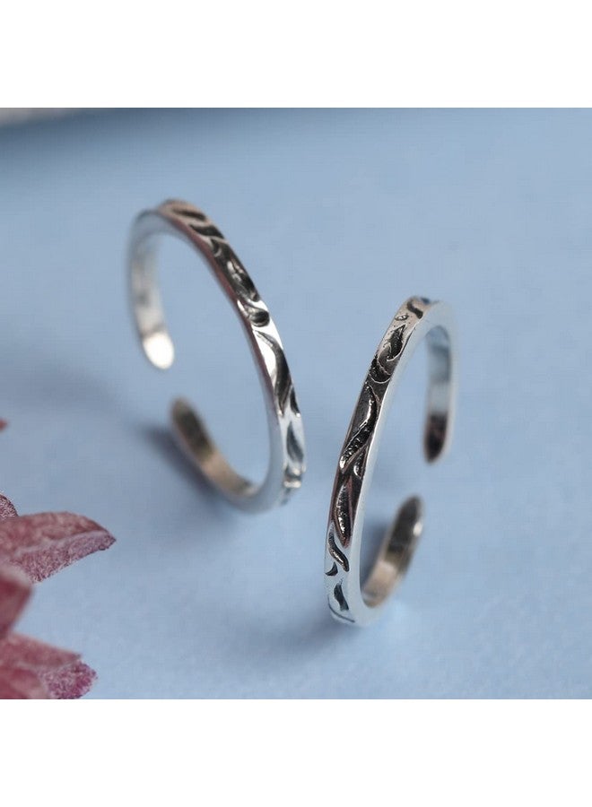 CLARA 925 Sterling Silver Mila Toe Rings Pair | Size Adjustable | Gift for Women and Girls - Image 2