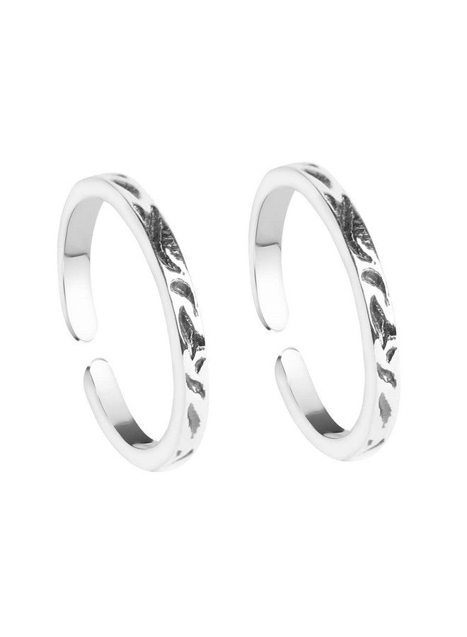 CLARA 925 Sterling Silver Mila Toe Rings Pair | Size Adjustable | Gift for Women and Girls - Image 1