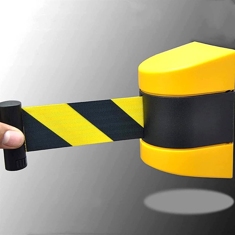 Retractable Belt Barrier, Magnetic Fixed Wall Mount Retractable Barrier, Suitable for Crowd Splitter, Outdoor Parking Lot (Size : 3M) - Image 2