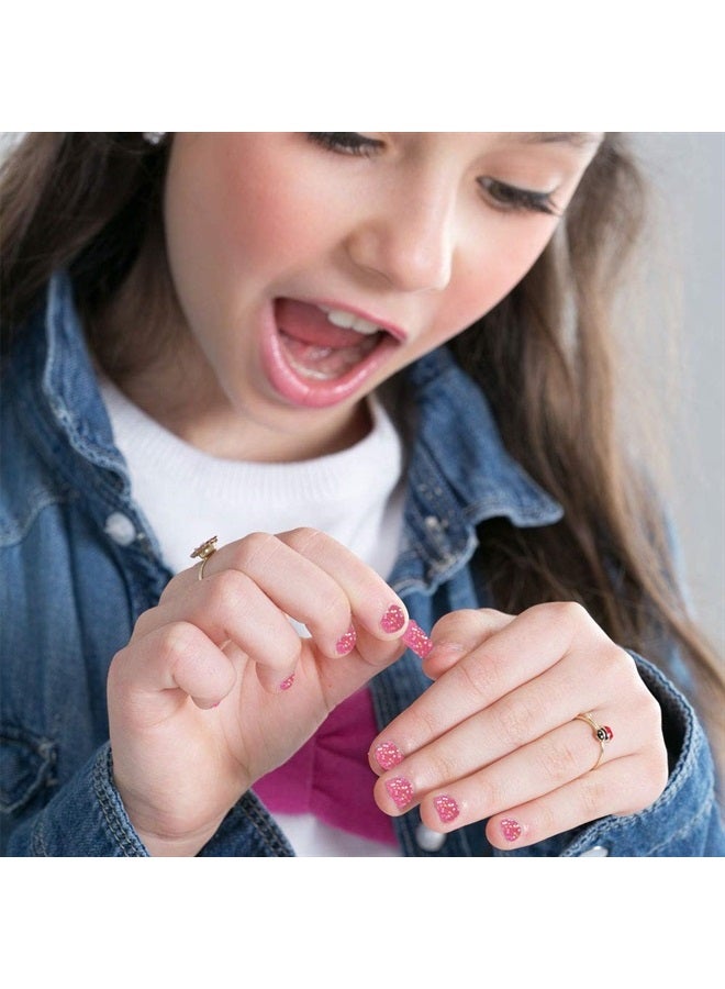 Miss NELLA SUGAR HUGS – Safe Special Pink Glitter Nail Polish for Kids, Non-Toxic & Odor Free Formula for Children and Toddlers, Natural Water Based for Easy Peel Off 