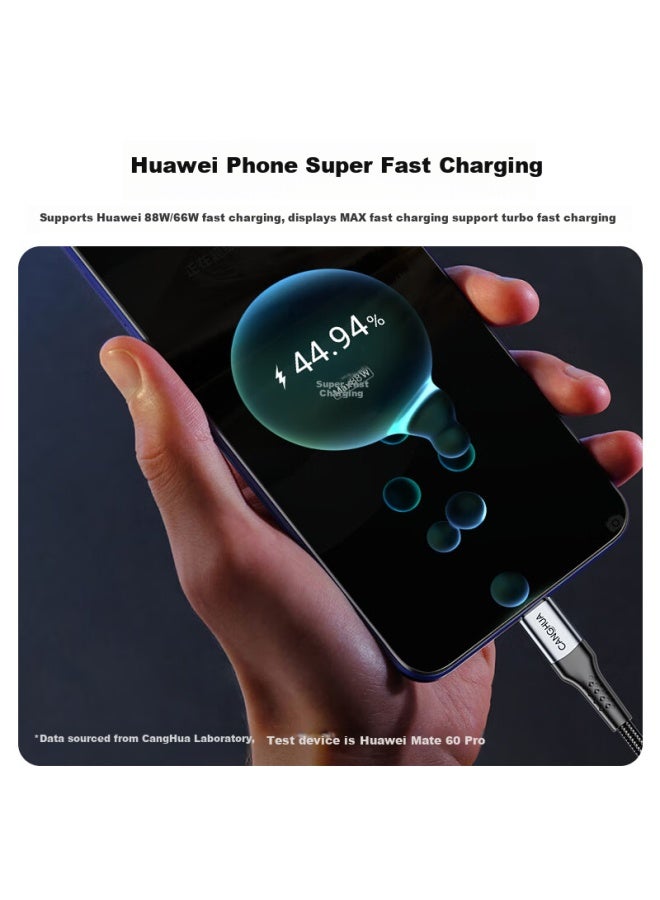 CangHua Pd240w Dual Type-c Charging Cable 6a Current Ctoc Fast Charging Compatible With 90w/88w/66w For Huawei Mate 70 Pro/pura 70 Honor Phone - Image 3