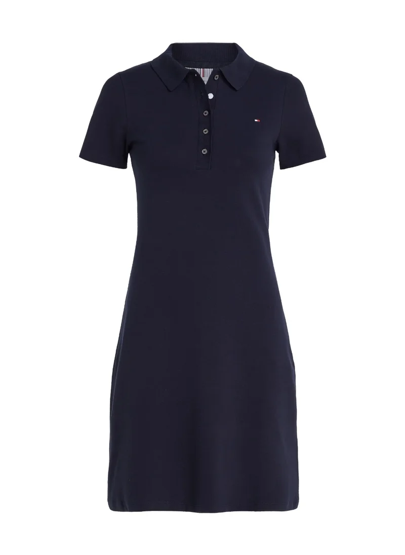 TOMMY HILFIGER Women's Heritage Slim Fit Polo Dress - Cotton, Blue