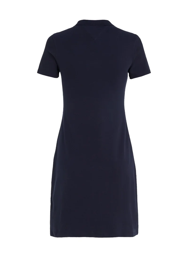 TOMMY HILFIGER Women's Heritage Slim Fit Polo Dress - Cotton, Blue