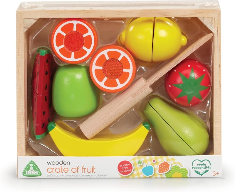 ELC Early Learning Centre Wooden Crate of Fruit, Playset, Pretend Play, Imaginative Playing, Roleplay, Food Toys, 3 Years+ - Image 2