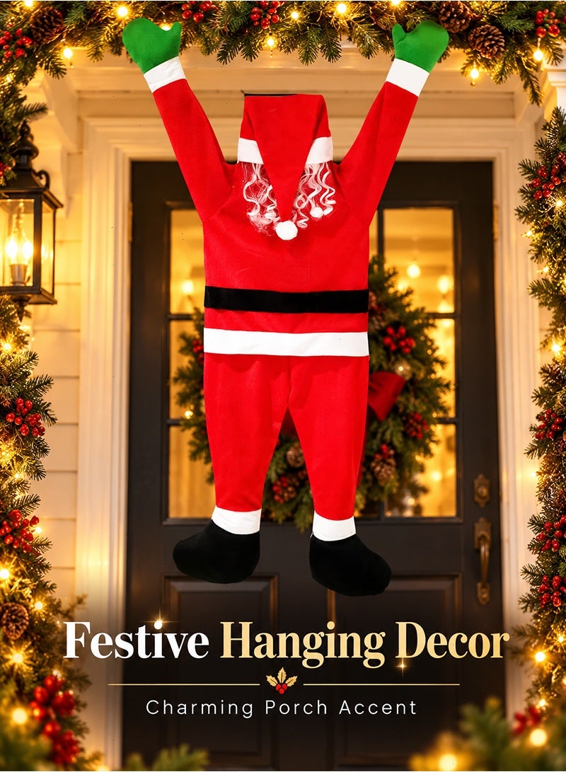 Topyich Christmas Ornaments - Hanging Santa Claus Decoration , Versatile Christmas Decor for Roof Porch Gutter Balcony Indoor Outdoor - Image 1