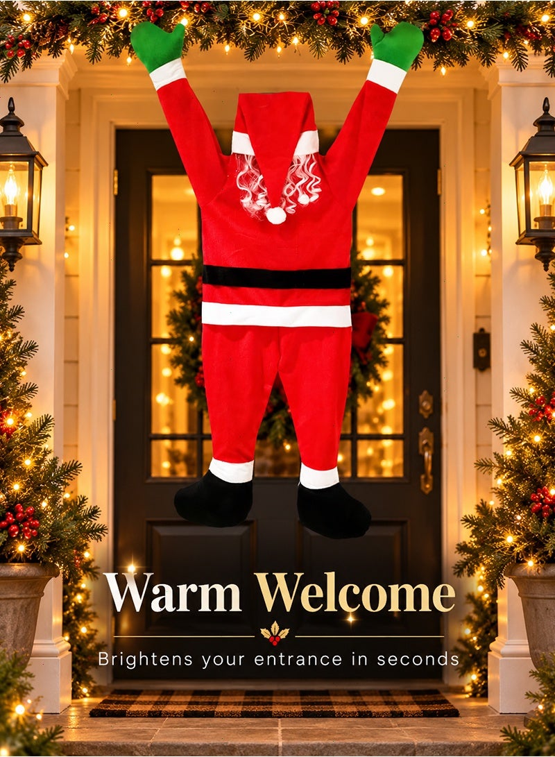 Topyich Christmas Ornaments - Hanging Santa Claus Decoration , Versatile Christmas Decor for Roof Porch Gutter Balcony Indoor Outdoor - Image 5