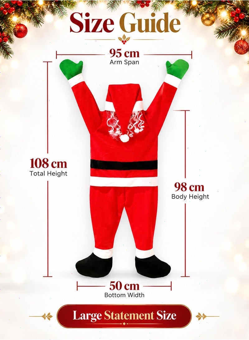 Topyich Christmas Ornaments - Hanging Santa Claus Decoration , Versatile Christmas Decor for Roof Porch Gutter Balcony Indoor Outdoor - Image 2