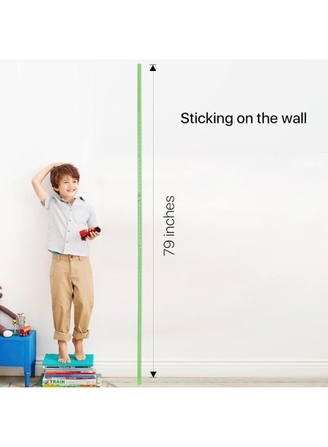 jaexest Growth Chart – Children Height Ruler Wall Decor – 3D Removable Growth Height Chart – Splicing Height Ruler Measurement for Kids and Nursery – 79 inches – Green - Image 3