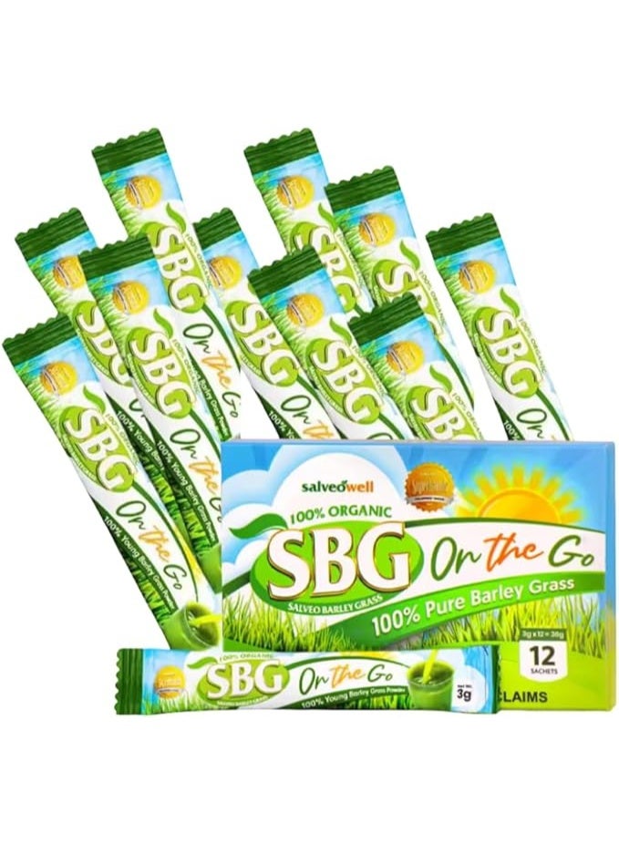 Salveowell SBG Salveo Barley Grass Powder ON The GO, 3grams x 12 sachets - Image 2