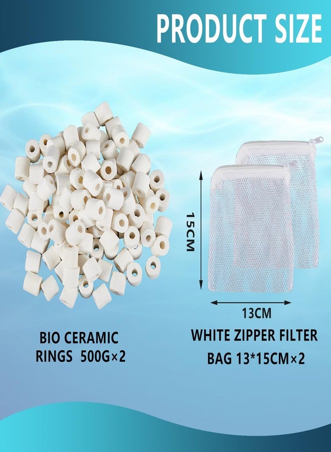 Threlaco مجموعة ثريلاكو المكونة من 4 قطع متوافقة مع فلاتر فلوفال، تتضمن قطعتين من وسائط الترشيح، وزن كل منهما 500 غرام / 17.6 أونصة، وحقيبتين شبكيتين، ومزيل للمواد البيولوجية، وحلقات سيراميك، ووسائط ترشيح لمعظم أحواض السمك والفلاتر. - Image 2