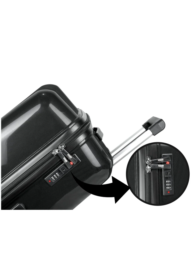 MNUK Viajero Stra Ordinario 20inch Luggage| Polypropylene (PP) Hardside Luggage Trolley|Double 360° 4 Wheeler|Cabin-20inch|Black