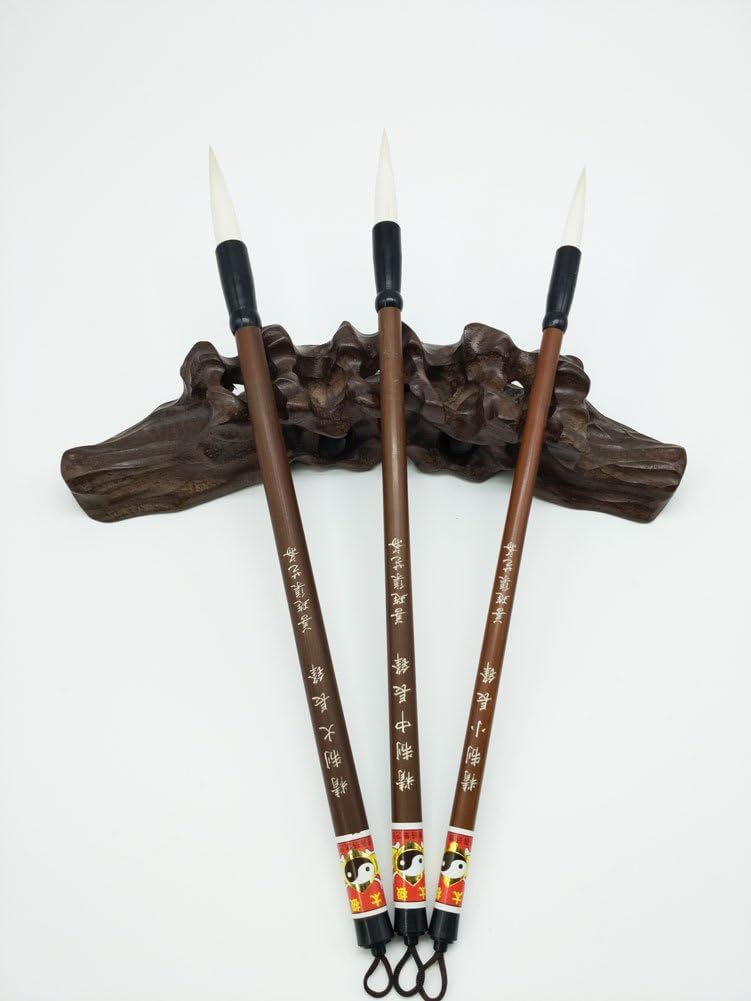 Easyou Hu Brush Chinese Brush for Beginner Students Calligraphy and Drawing Pure Goat Hair 0.85 * 4.1cm(0.33"*1.61") jzcf L - Image 5