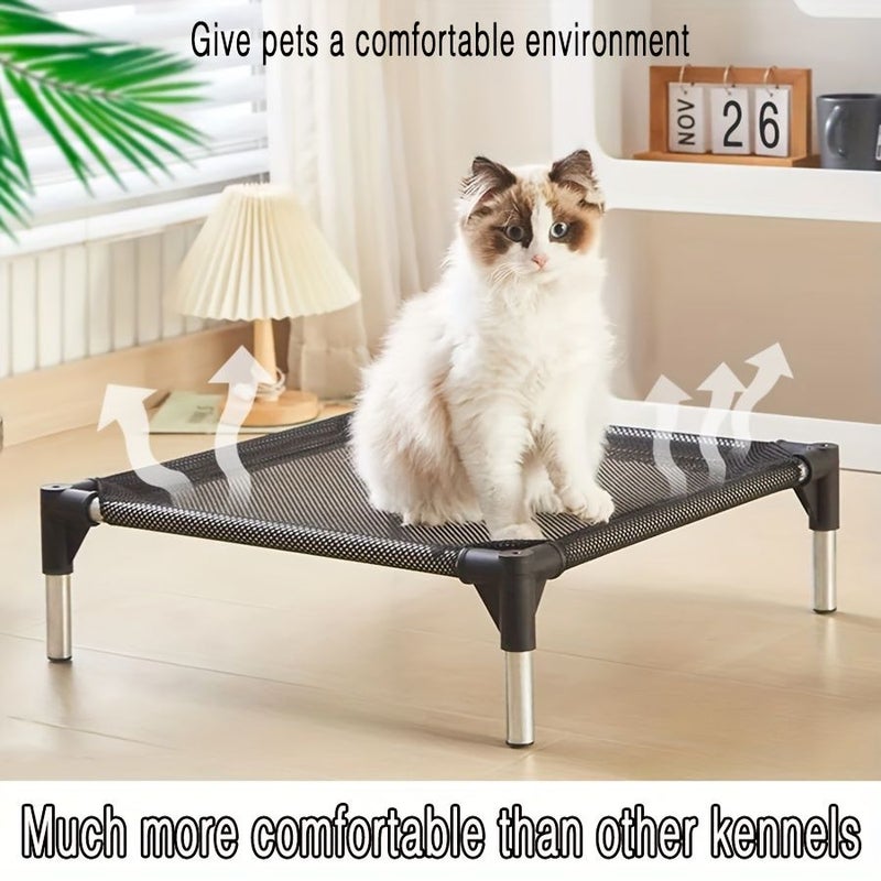 Sturdy Cool Hammock Dog Bed Size M 19.7in by 23.6in Washable Portable Metal Frame - Image 4