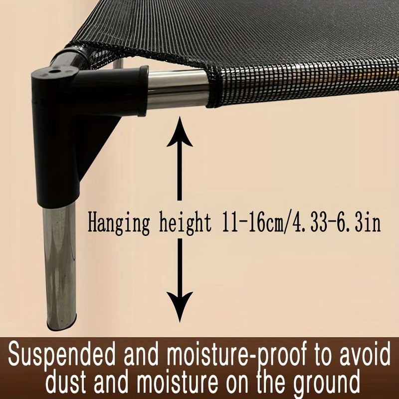 Sturdy Cool Hammock Dog Bed Size M 19.7in by 23.6in Washable Portable Metal Frame - Image 5