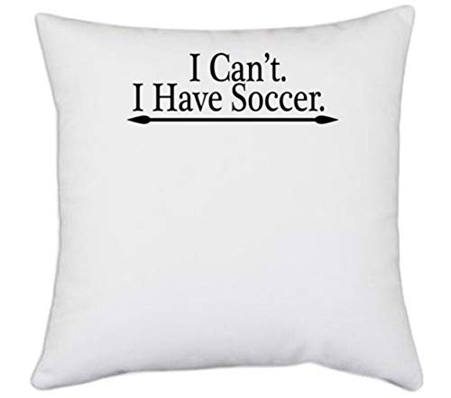 UDNAG White Polyester 'Soccer | i can not i Have Soccer' Pillow Cover [16 Inch X 16 Inch] - Image 2