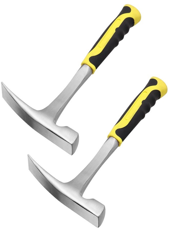 MANCHAP 2 PCS 32 oz Brick Hammer, Flat Head Geological Rock Pick Hammer for Mining, Geological Prospecting, All Steel Masonry Hammer - Image 1