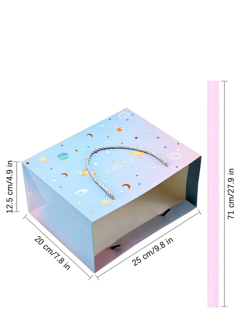 Zikra Gift Bags with Bow Ribbon Medium Gift Bag-Birthday Gift Bag for Presents Unique Wedding Birthday Party Baby Shower Teacher Gift Bag Men Women Gift Bag - Image 2