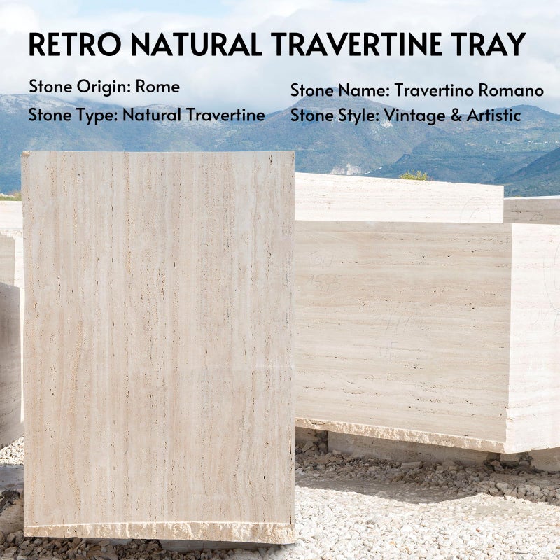 Koville Marble Square Book Ends, Heavy Duty Book Holders, Bookends for Shelves, Office Bookshelf Decor for CDs/Video Games(Travertino Romano) - Image 3
