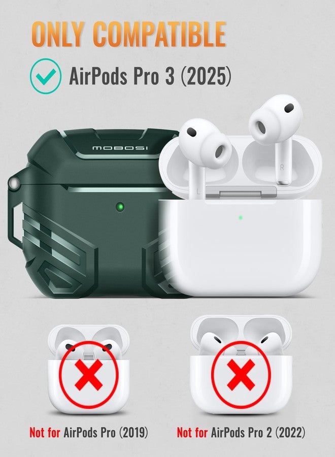 موبوسي جراب MOBOSI لسماعات AirPods Pro 3 مع قفل، متوافق مع الجيل الثالث من AirPods Pro [متوافق مع MagSafe]، جراب واقٍ بمواصفات عسكرية مع طقم تنظيف وسلسلة مفاتيح. - Image 2