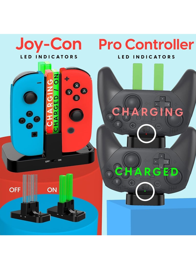 Controller Charging Dock Stand Station for Switch Joy-Con Controller、Nintendo Switch、Nintend Switch Pro