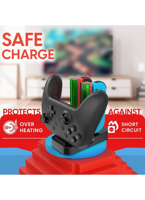 Controller Charging Dock Stand Station for Switch Joy-Con Controller、Nintendo Switch、Nintend Switch Pro