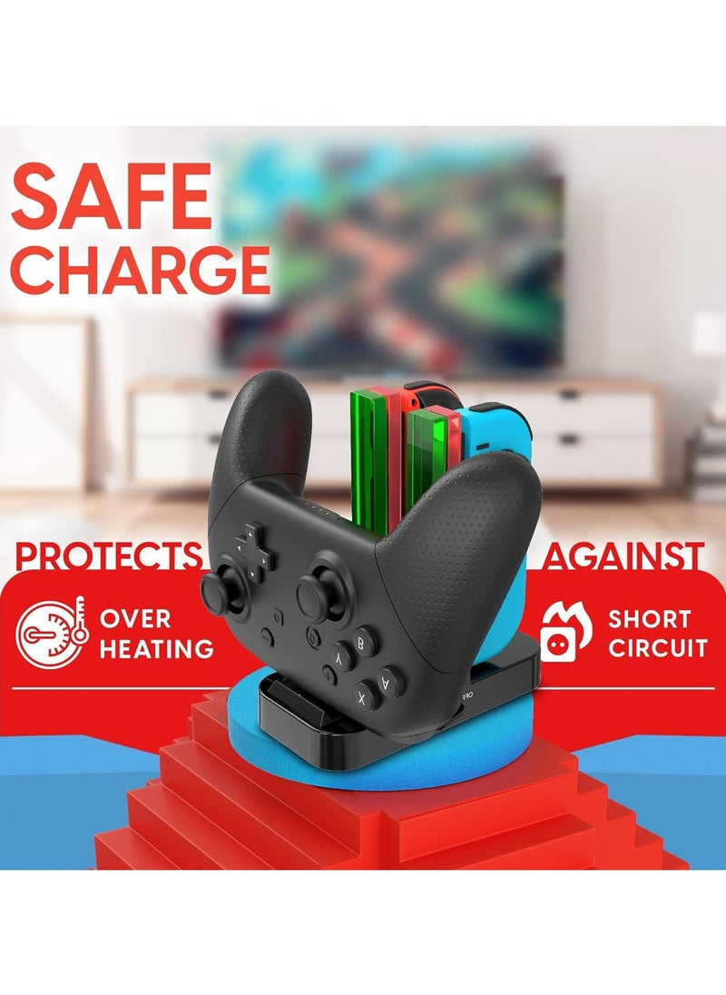 Controller Charging Dock Stand Station for Switch Joy-Con Controller、Nintendo Switch、Nintend Switch Pro