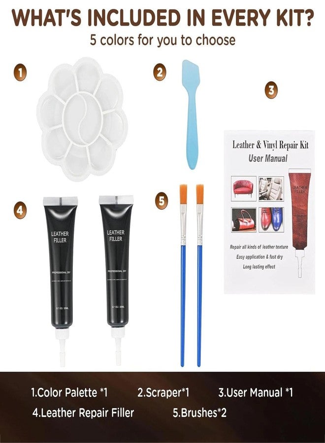 Kenbry Black Leather Furniture Repair Kit, Vinyl Repair kit for Car Interiors, Leather Couch Scratch,Tears,Burn Holes,Scratch Repair,with Super Easy Instructions - Image 2