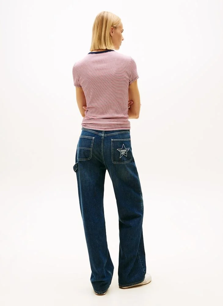 تومي جينز تي شيرت بياقة مستديرة مخطط