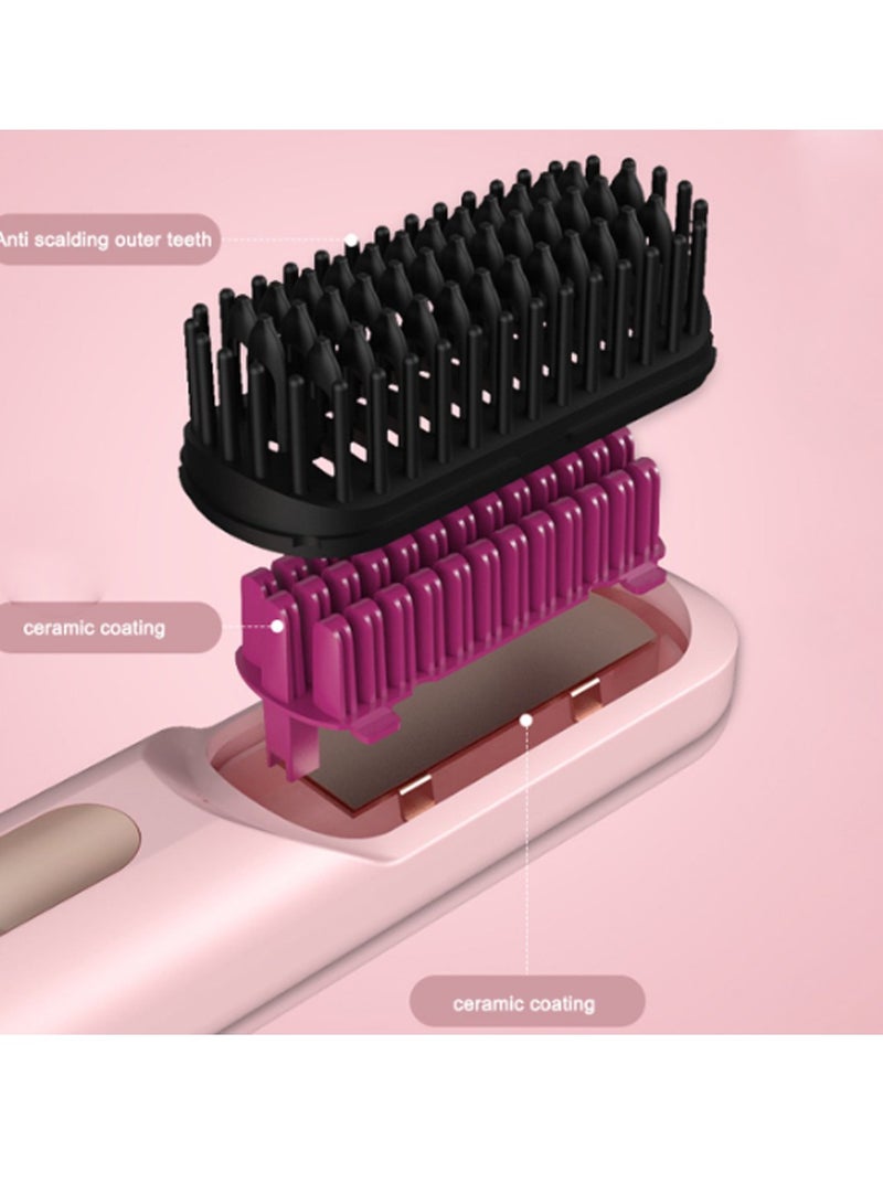 Wireless hair straightener ion non-damaging straightener pin curling iron portable comb fluffer - Image 3