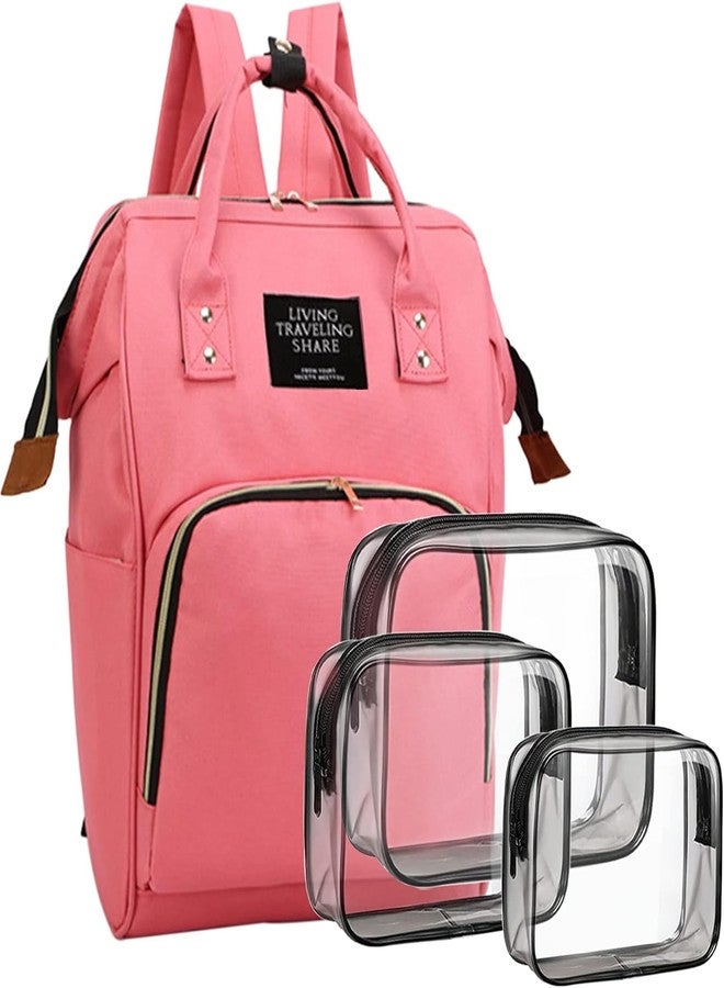 ZEELPETAL Diaper Bag with Organizing Pouches, Nappy Bags Handbags Multifunction Diaper Bag for Baby Care 3 PC Travel Backpack Large Capacity - Multi Color. - Image 1
