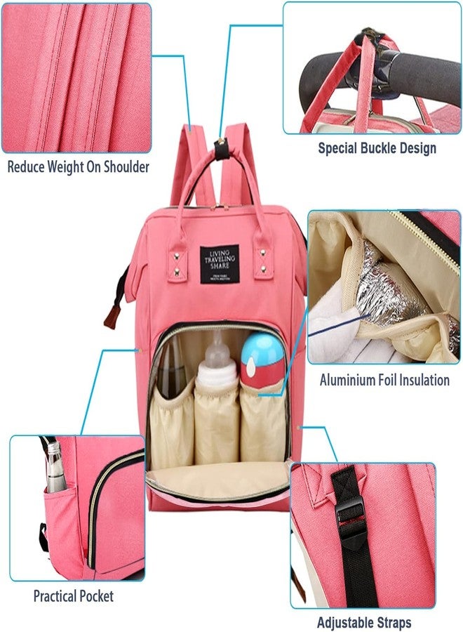 ZEELPETAL Diaper Bag with Organizing Pouches, Nappy Bags Handbags Multifunction Diaper Bag for Baby Care 3 PC Travel Backpack Large Capacity - Multi Color. - Image 4