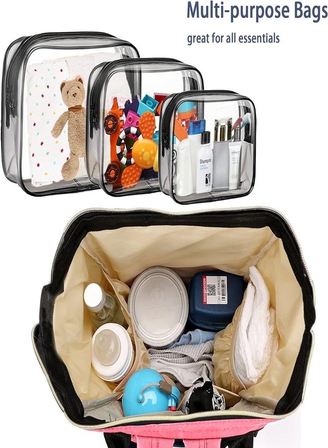 ZEELPETAL Diaper Bag with Organizing Pouches, Nappy Bags Handbags Multifunction Diaper Bag for Baby Care 3 PC Travel Backpack Large Capacity - Multi Color. - Image 2