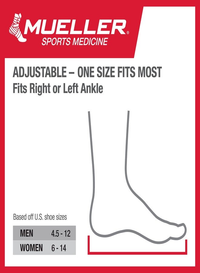 MUELLER Sports Medicine Green Adjustable Ankle Support Brace, Ankle Pain Relief Support for Men and Women, Ideal for Sprains, Strains, Arthritis, Black, One Size - Image 2