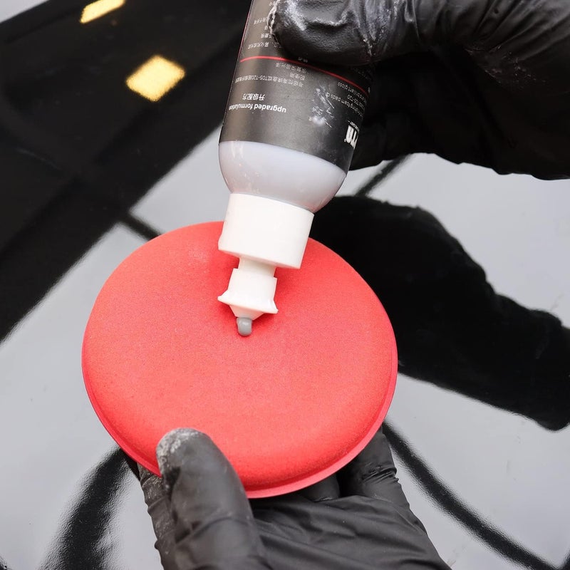 SPTA 10Pcs Foam Wax Applicator Pads, 4inch Hand Wax Pad(Red), Soft Car Detailing Sponges,Supreme Shine Pad, for Car Cleaning, for Car Detail Cleaning, Waxing pad - Image 2