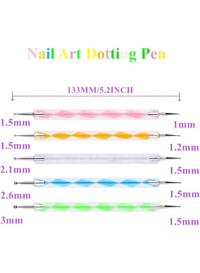 هايمو أداة قلم فن الأظافر - قلم تصميم أظافر دقيق للرسم والتفصيل والتزيين - أداة أظافر متعددة الاستخدامات للجل والأكريليك والتلميع والبودرة - مثالية للعناية بالأظافر بنفسك وفن الأظافر في الصالون - Image 2