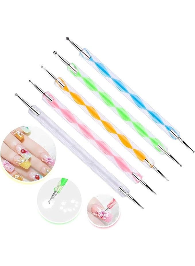 5PCS  Nail Art Pen Tool – Precision Nail Design Pen for Drawing, Polish & Powder – Ideal for DIY Manicures & Salon Nail Art - Image 1