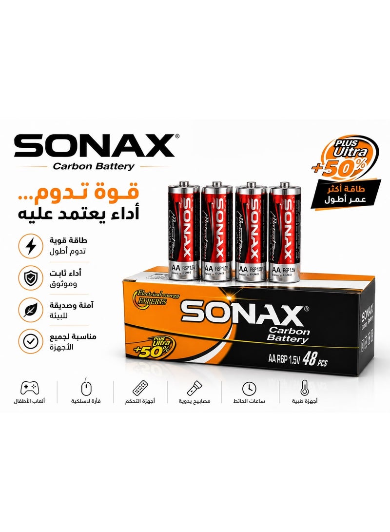 بطاريات Sonax عالية الطاقة (مقاس AA) | 48 قطعة - Image 3