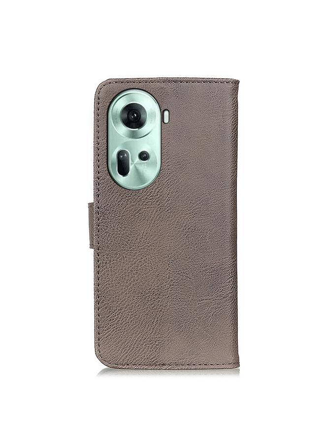 اس-توب جراب هاتف OPPO Reno11 5G Global KHAZNEH جراب هاتف جلدي قابل للطي من جلد البقر - Image 4