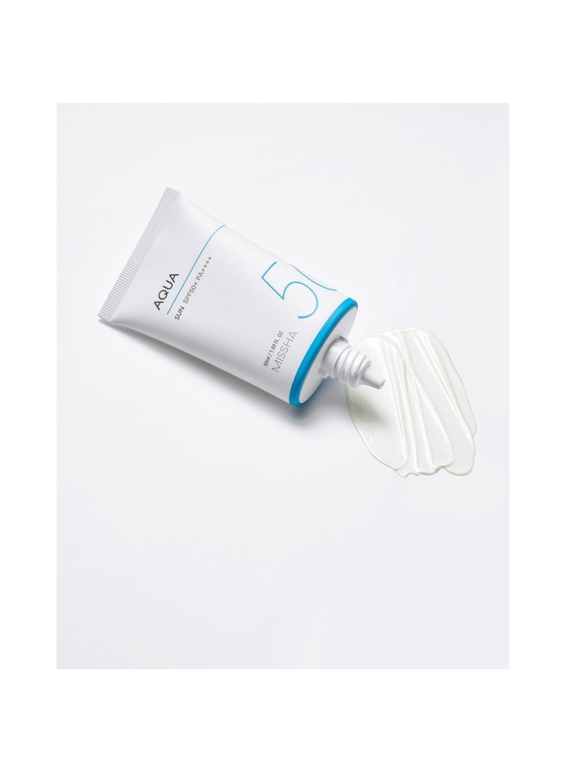ميشا كريم واقي الشمس الكوري الشامل أكوا SPF50+/PA++++، مثالي للبشرة الدهنية والمختلطة، للحصول على لمسة نهائية غير لامعة ومريحة - Image 5