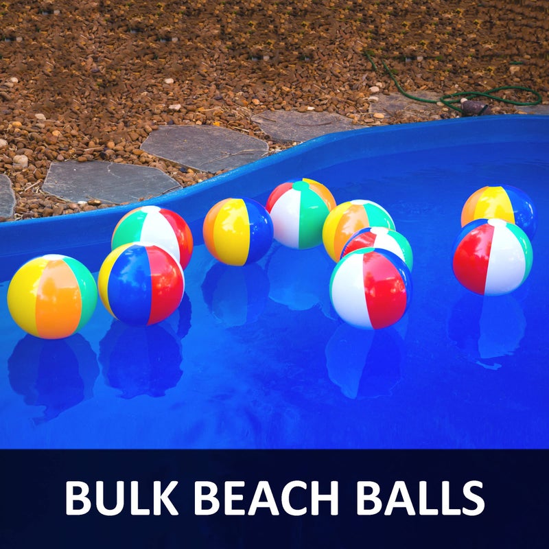 4E's Novelty 16 Inch Inflatable Beach Balls Bulk 24 Pack - Birthday Pool Party Favors for Kids, Summer Goodie Bags Stuffers Toys, End of Year Student GIFS - Image 4