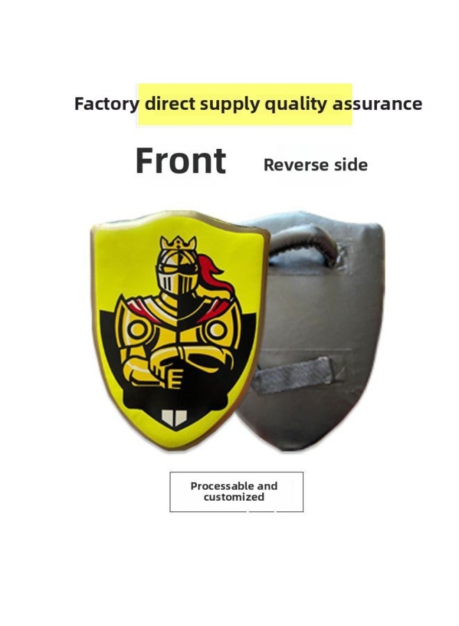 Outdoor Sporting Goods Sanda Training Children Adult Taekwondo Shield Target Hand Target Children's Protective Shield-Color:Yellow Knight Shield + Stick  - Image 4