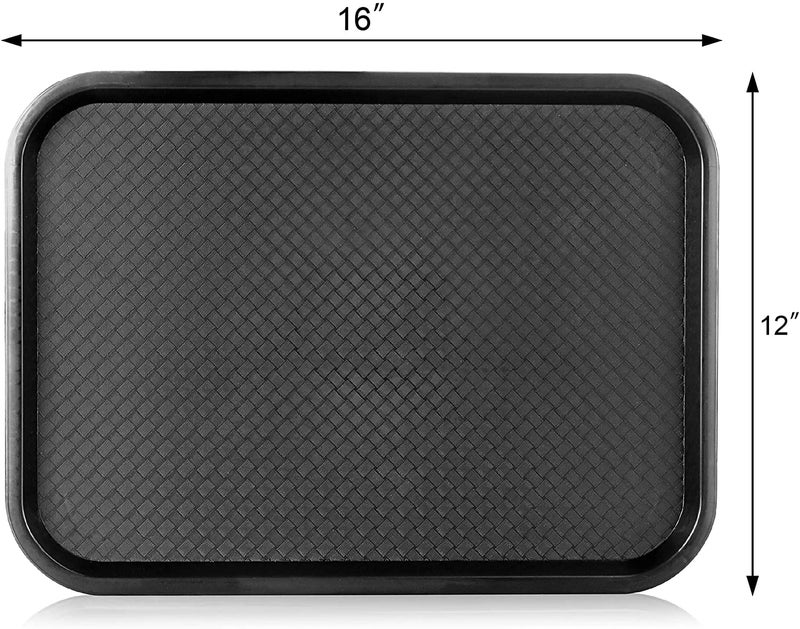 Improvhome Serving Platter/Tray Made of Premium Plastic Rectangular Shape (16 X 12 inches) (Black) (1) - Image 5