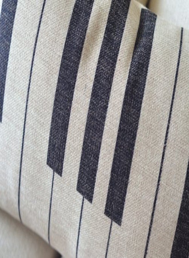 Decorbox Piano Keyboard Simple Music Throw Pillow Case Decor Cushion Covers Oblong 20*12 Inch Beige Cotton Blend Linen - Image 5